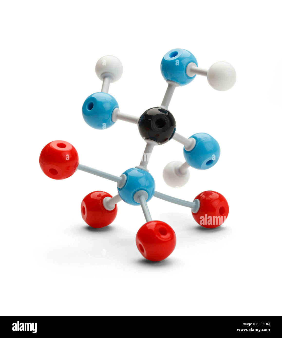 Molekülstruktur isoliert auf einem weißen Hintergrund. Stockfoto