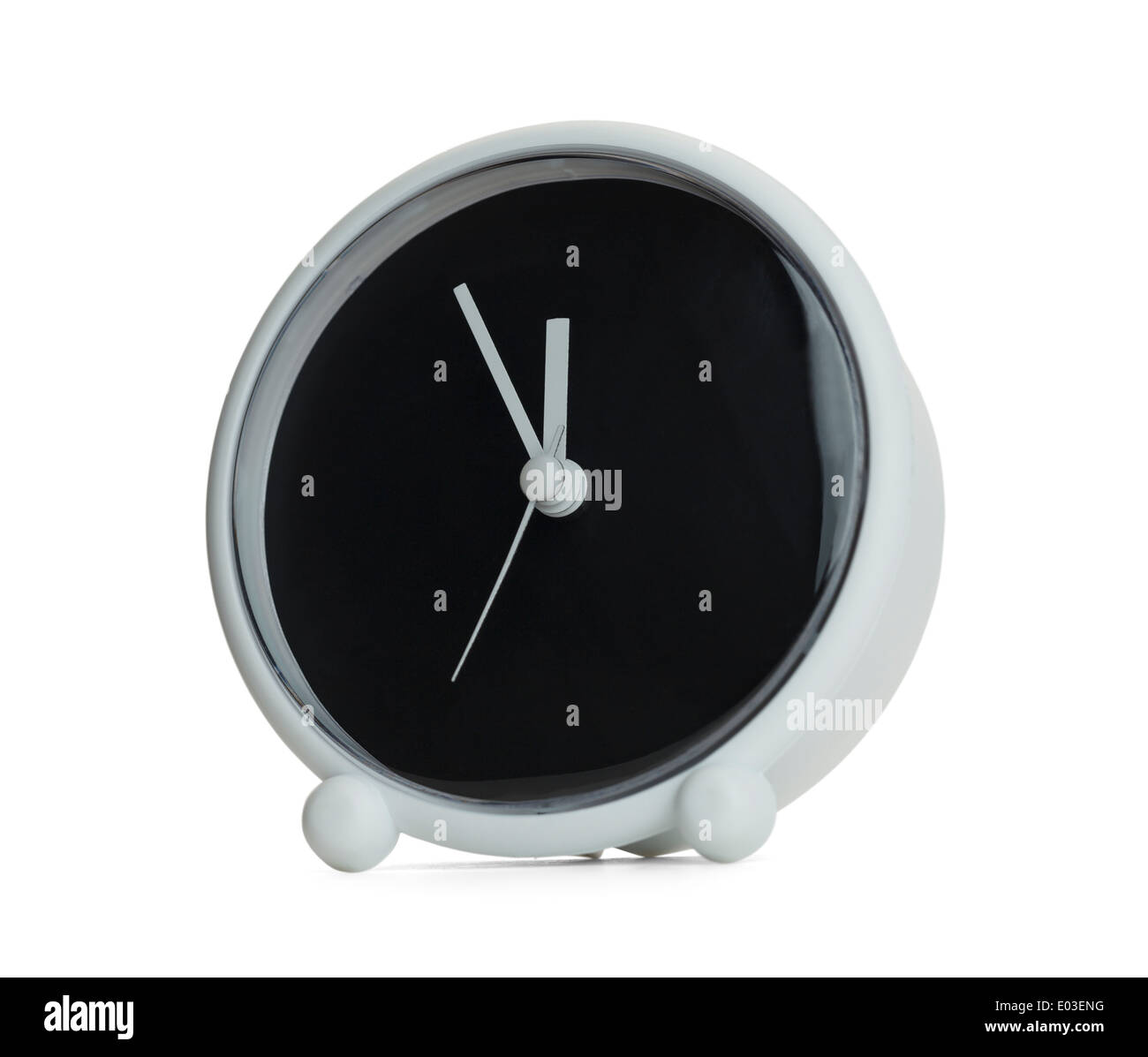 Uhr mit textfreiraum Isolated on White Background. Stockfoto