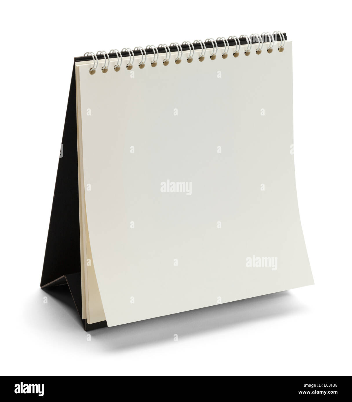 Zelt-Kalender mit Exemplar, Isolated on White Background. Stockfoto