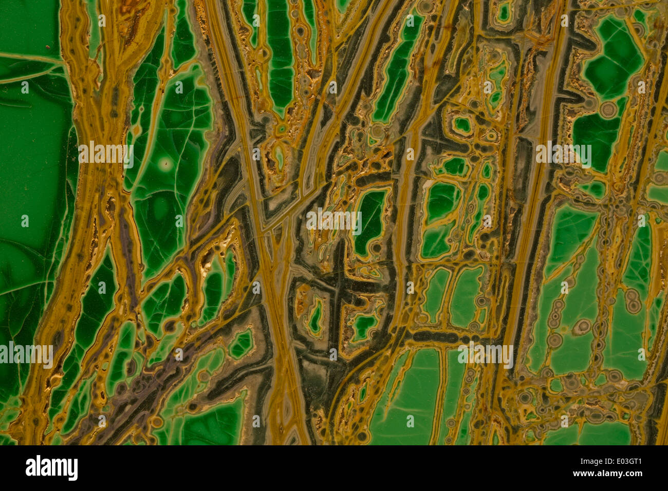 Varisite, hydratisiert Aluminium-Phosphat, Ohio, USA, Venen sind andere Phosphat-Mineralien Stockfoto