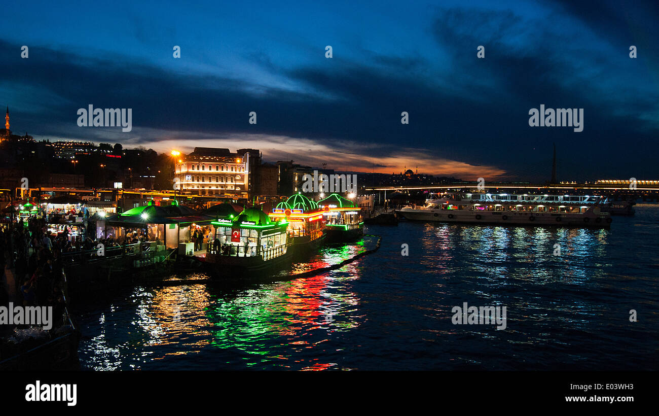 Nacht Landschaft aus Istanbul Stockfoto