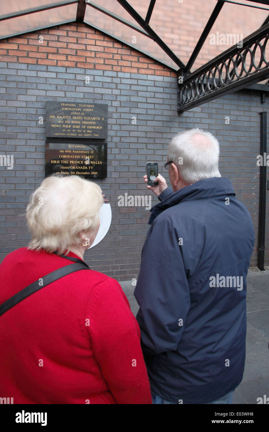 Der Satz von Coronation Street, UK laufen am längsten TV-Soap-opera Stockfoto