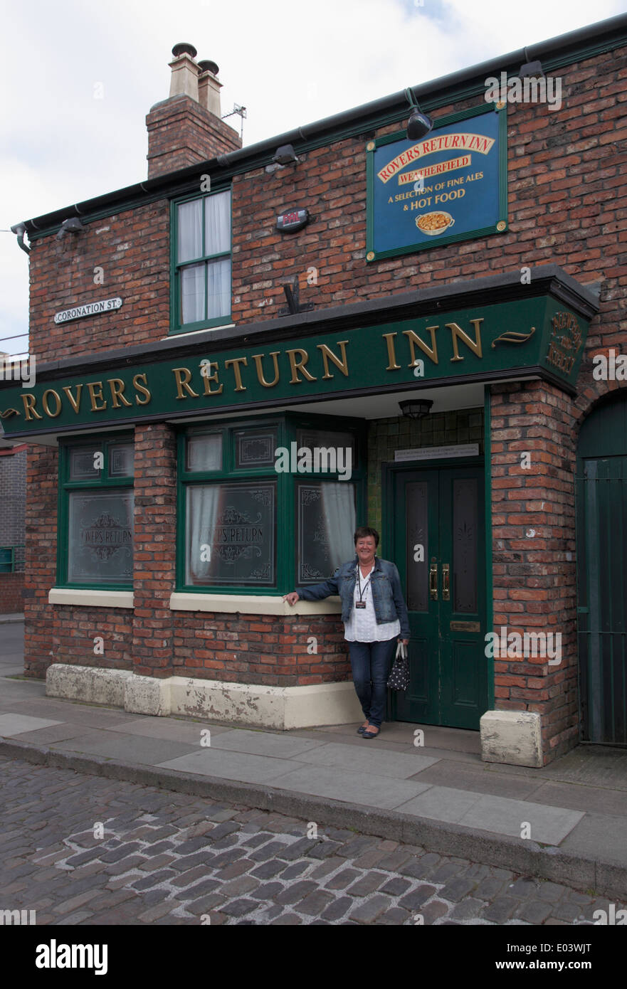 Der Satz von Coronation Street, UK laufen am längsten TV-Soap-opera Stockfoto