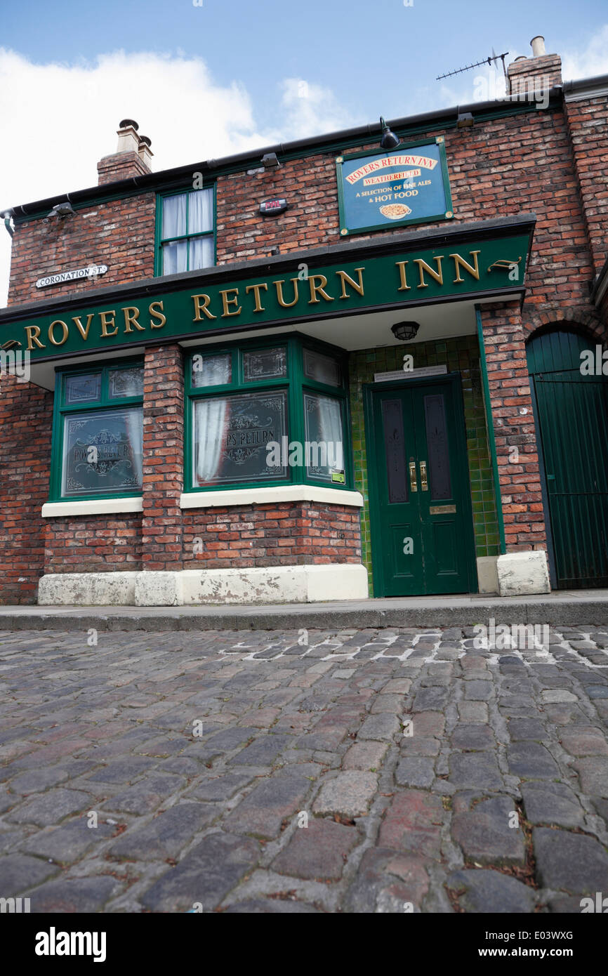 Der Rover wieder Pub am Set von Coronation Street, UK am längsten laufenden TV-Seifenoper Stockfoto