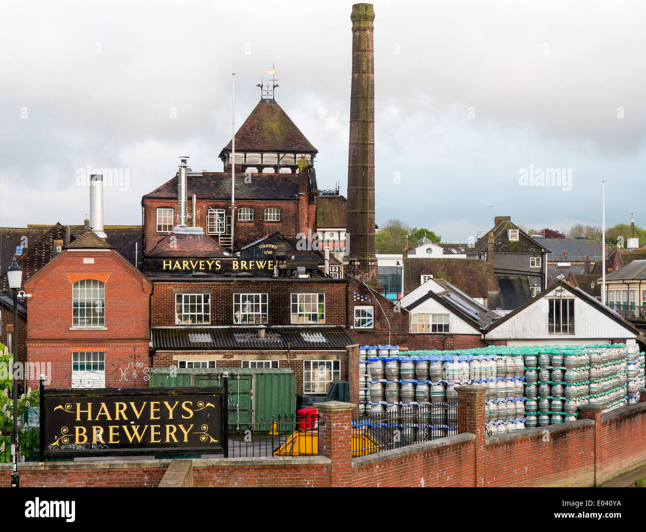 Die Harveys Brauerei in Lewes, East Sussex; Brauer des traditionellen englischen ales Stockfoto