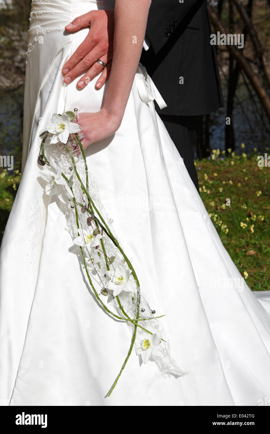Brautstrauß von bunten Blumen Stockfoto