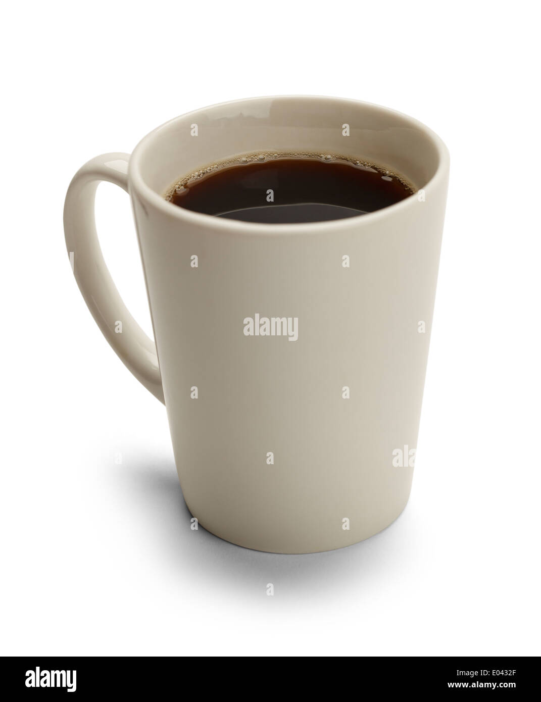 Heiße Tasse Kaffee, Isolated on White Background. Stockfoto