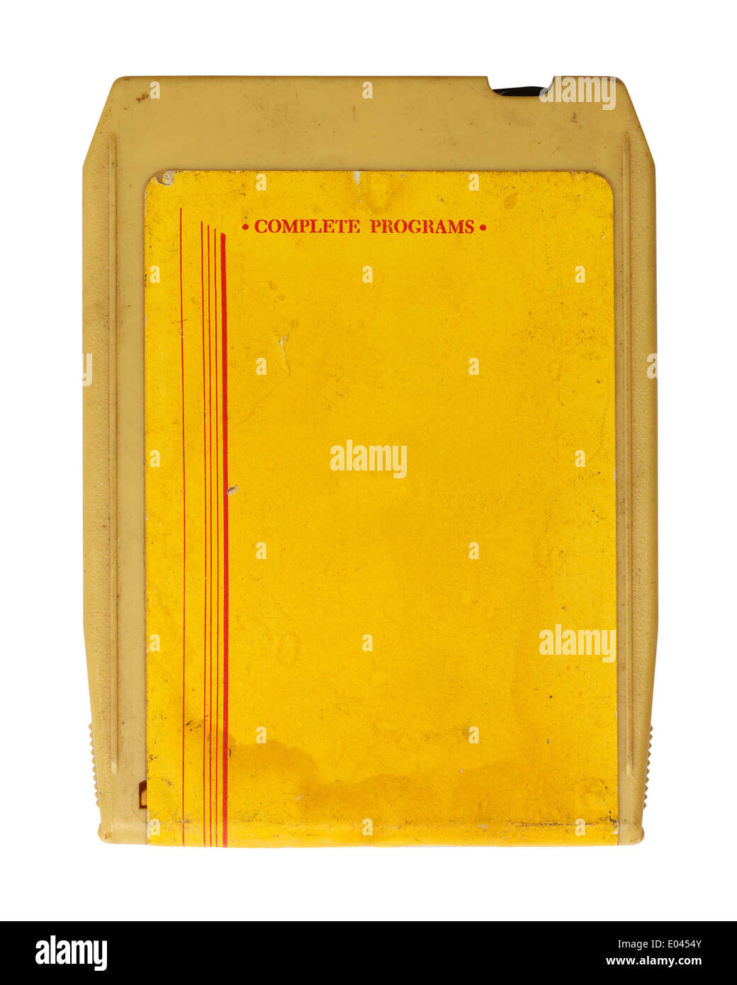 Gelbe Retro 70er Jahre Musikkassette, Isolated on White Background. Stockfoto
