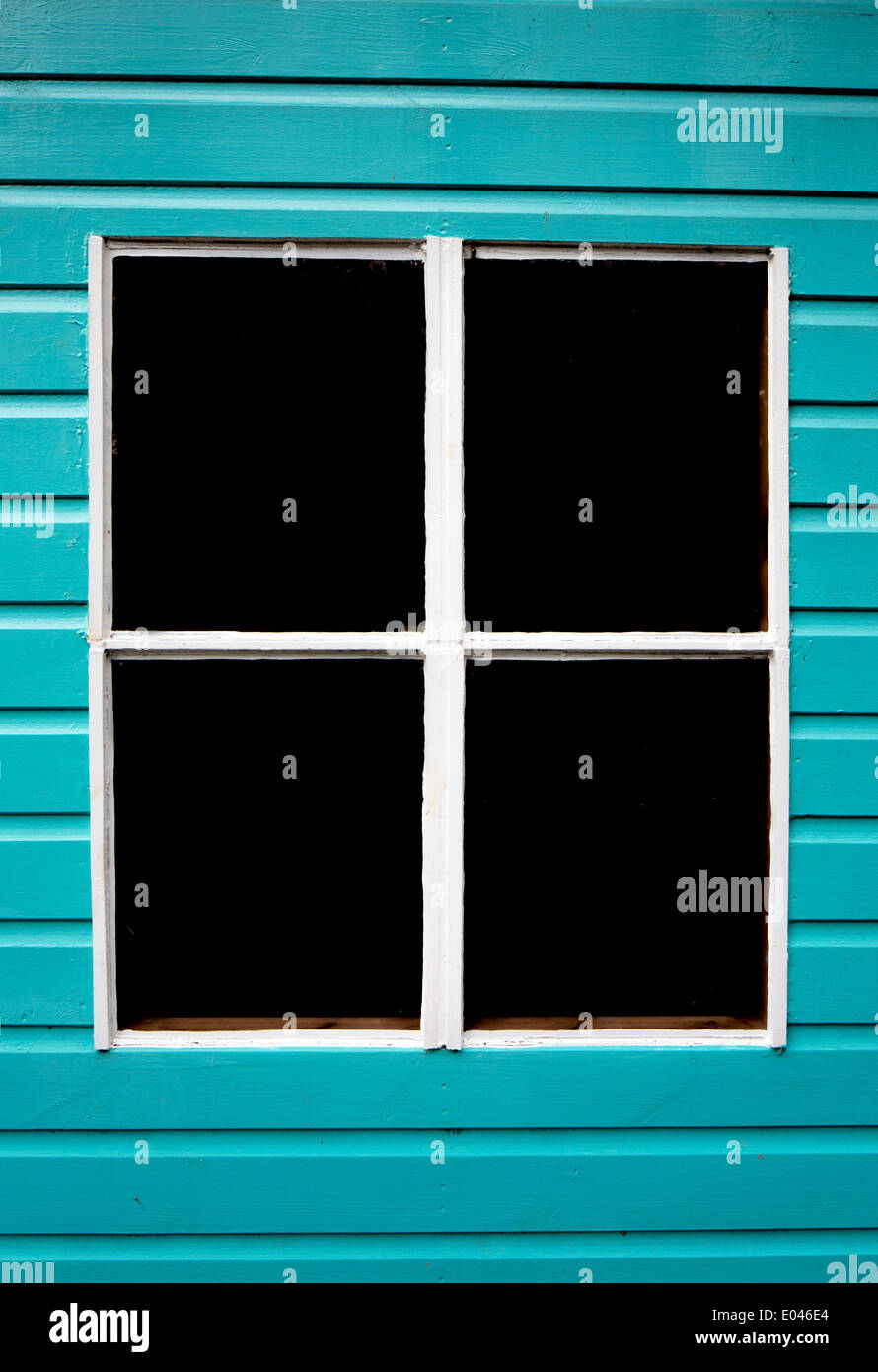 blaue Fenster Stockfoto