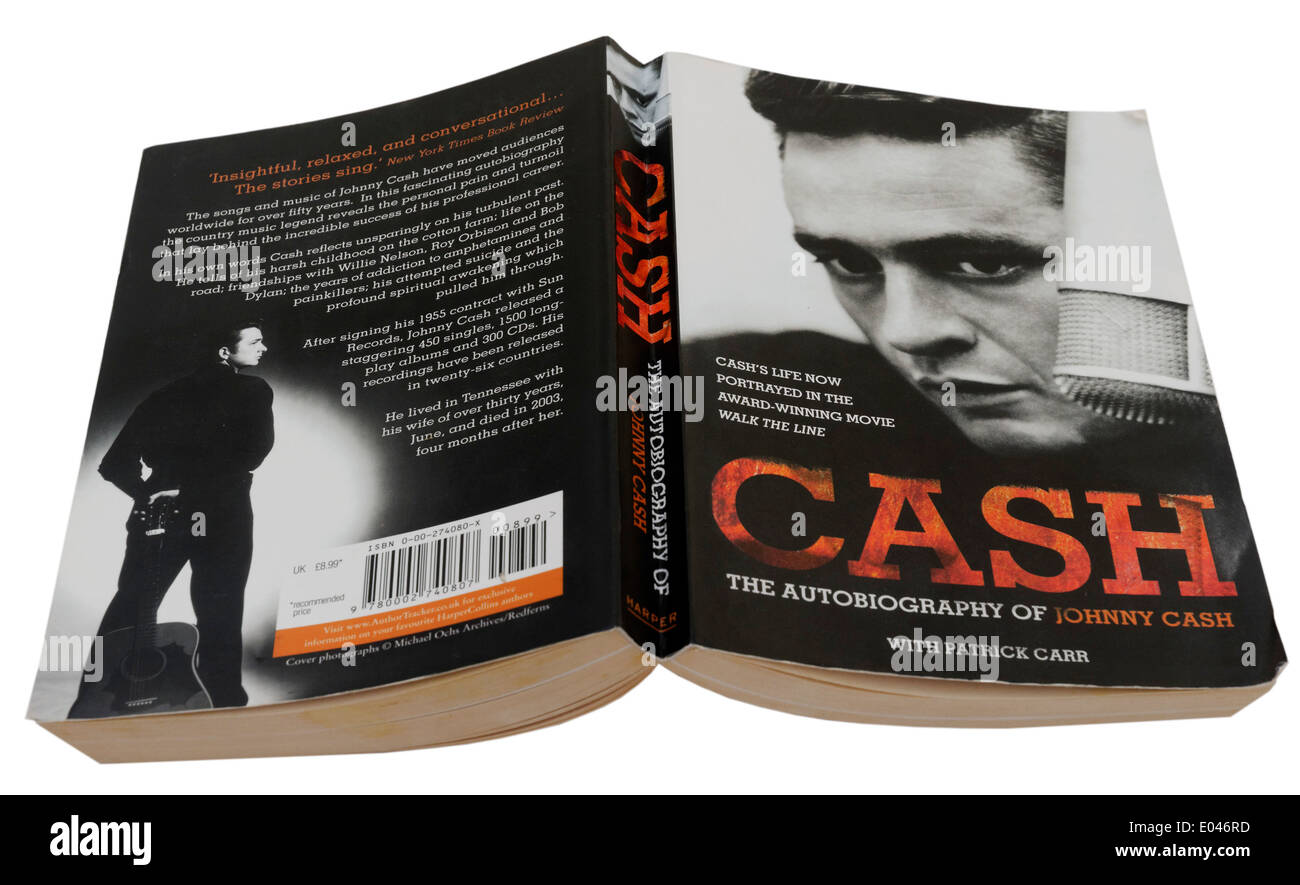 Bargeld, die Autobiographie des Country-Sängers Johnny Cash Stockfoto
