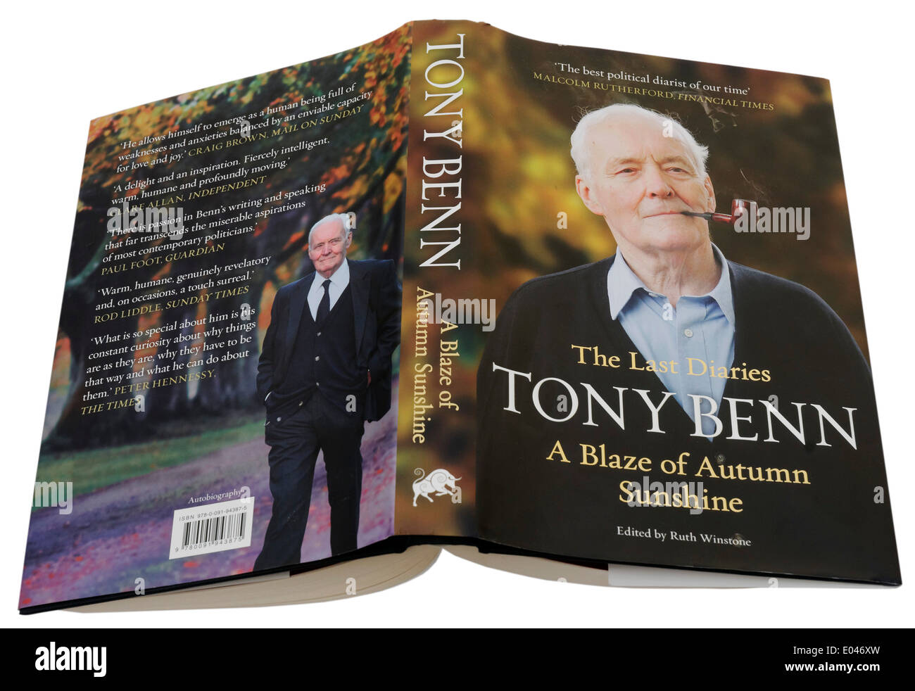 Ein Blaze of Herbst Sunshine von Tony Benn, den letzten Band seiner politischen Tagebücher Stockfoto