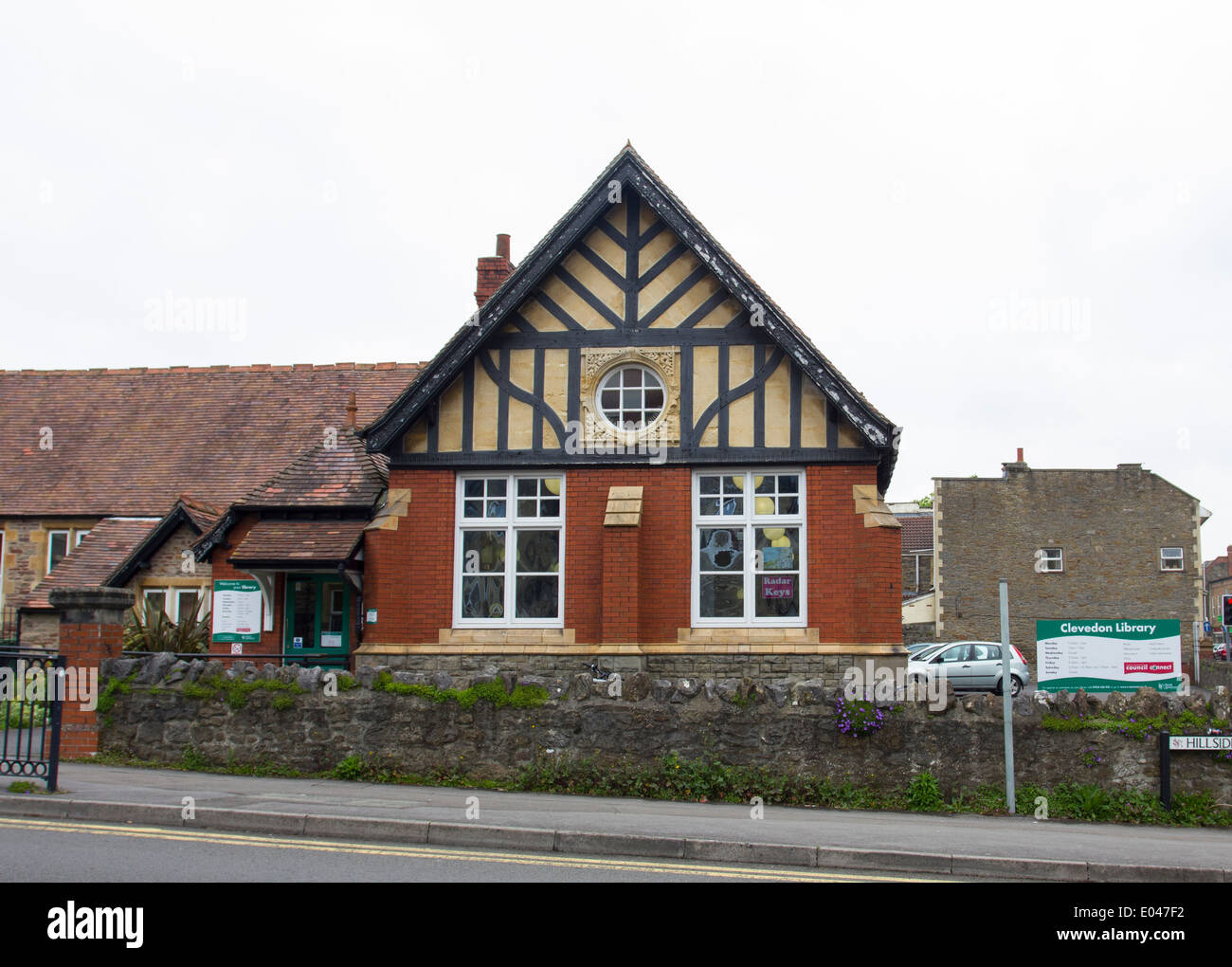 Clevedon Bibliothek, Clevedon, North Somerset, England, UK Stockfoto