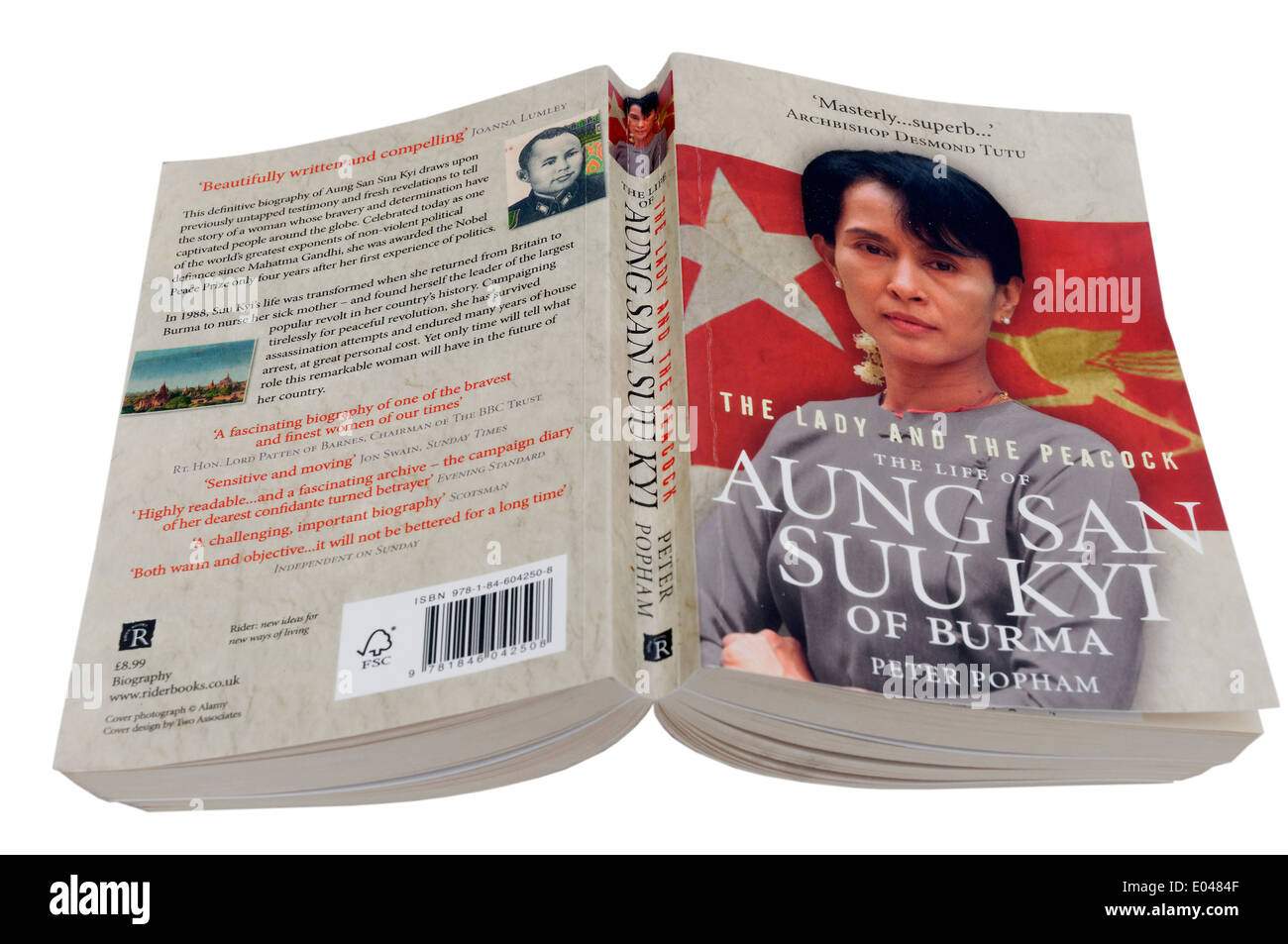 Die Dame und der Pfau, eine Biographie von Aung San Suu Kyi von Myanmar Stockfoto