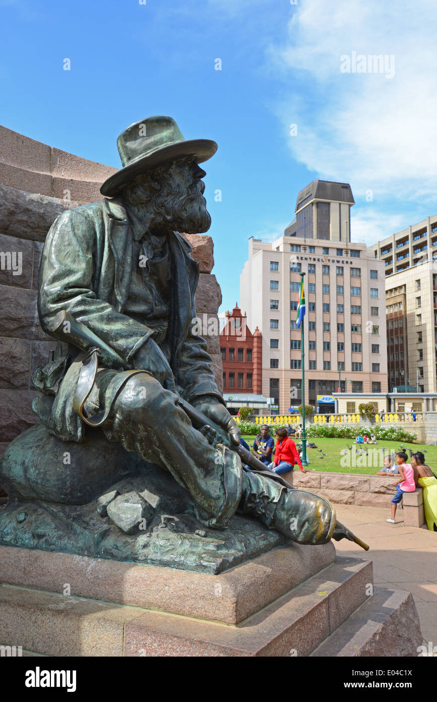 Paul Kruger Statue, Kirchplatz (Kerkplein), Pretoria, Provinz Gauteng, Südafrika Stockfoto