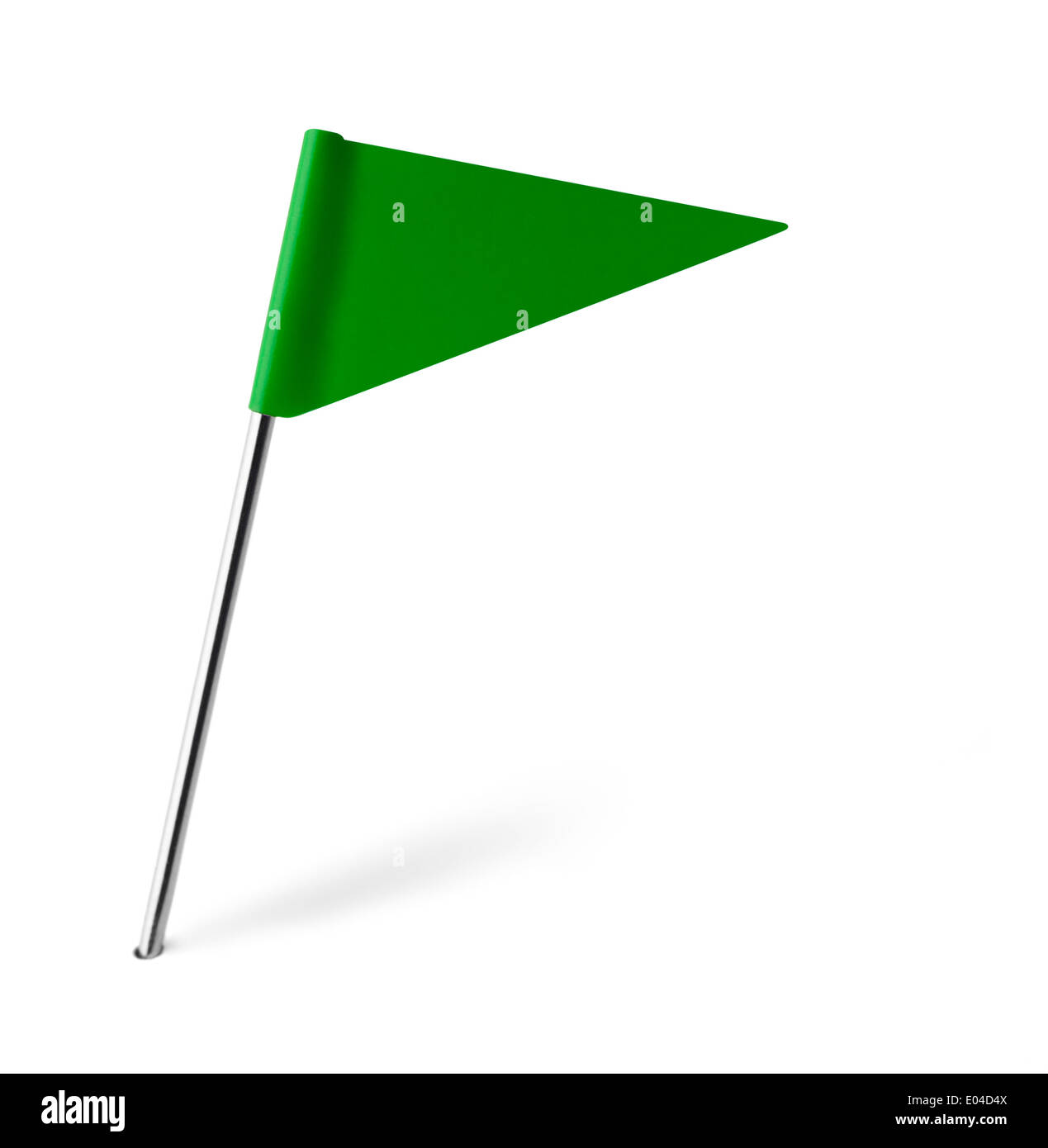 Grünes Dreieck Flagge, Isolated on White Background Stockfotografie - Alamy