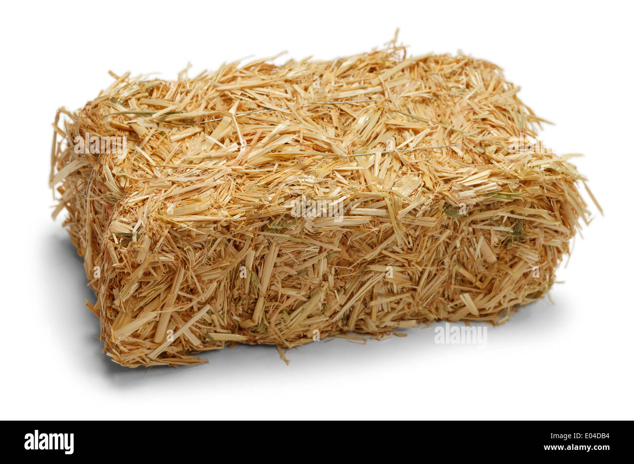 Heuballen, Isolated on White Background. Stockfoto