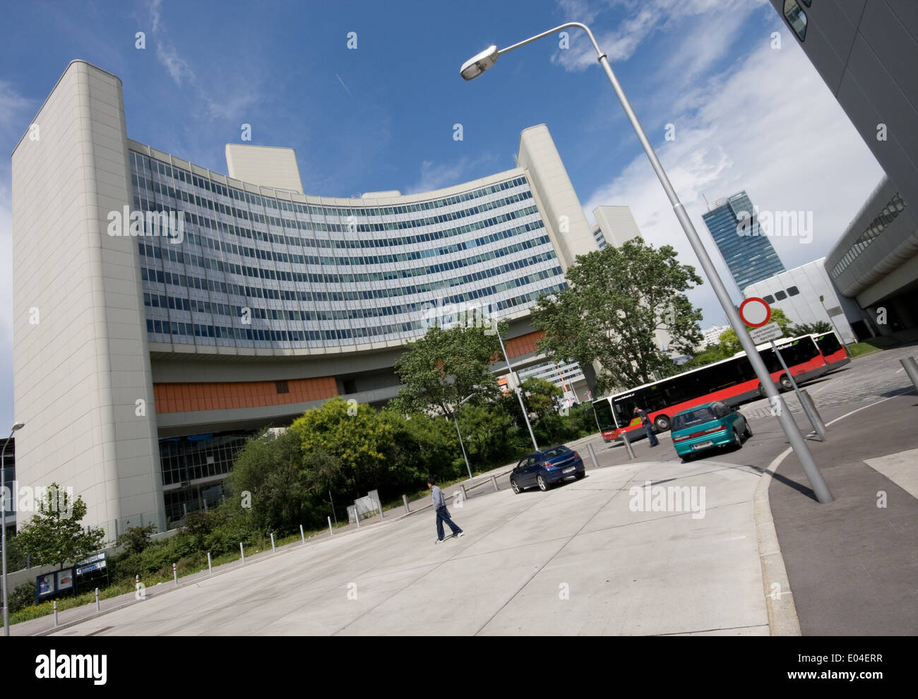 UNO-City, Wien, Österreich Stockfoto