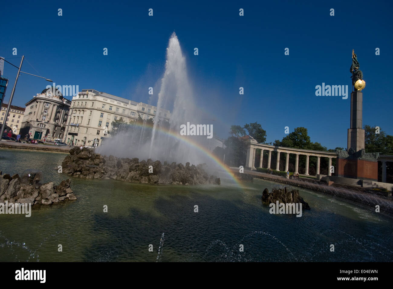 Durfte, Heldendenkmal der Roten Armee, Schwarzenbergplatz, Wien, Österreich Stockfoto