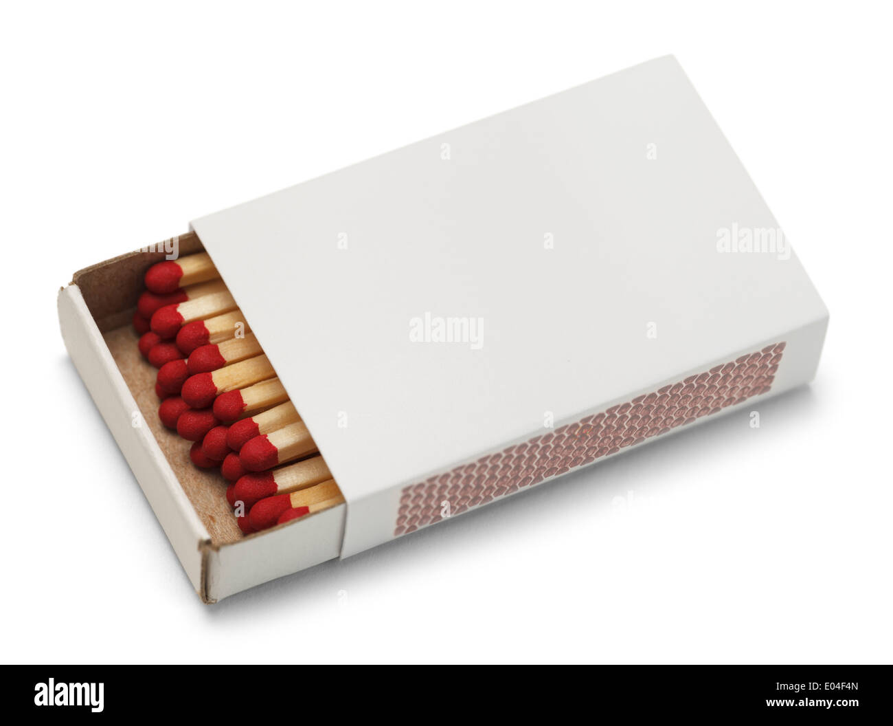 Match-Box mit textfreiraum Isolated On White Background. Stockfoto