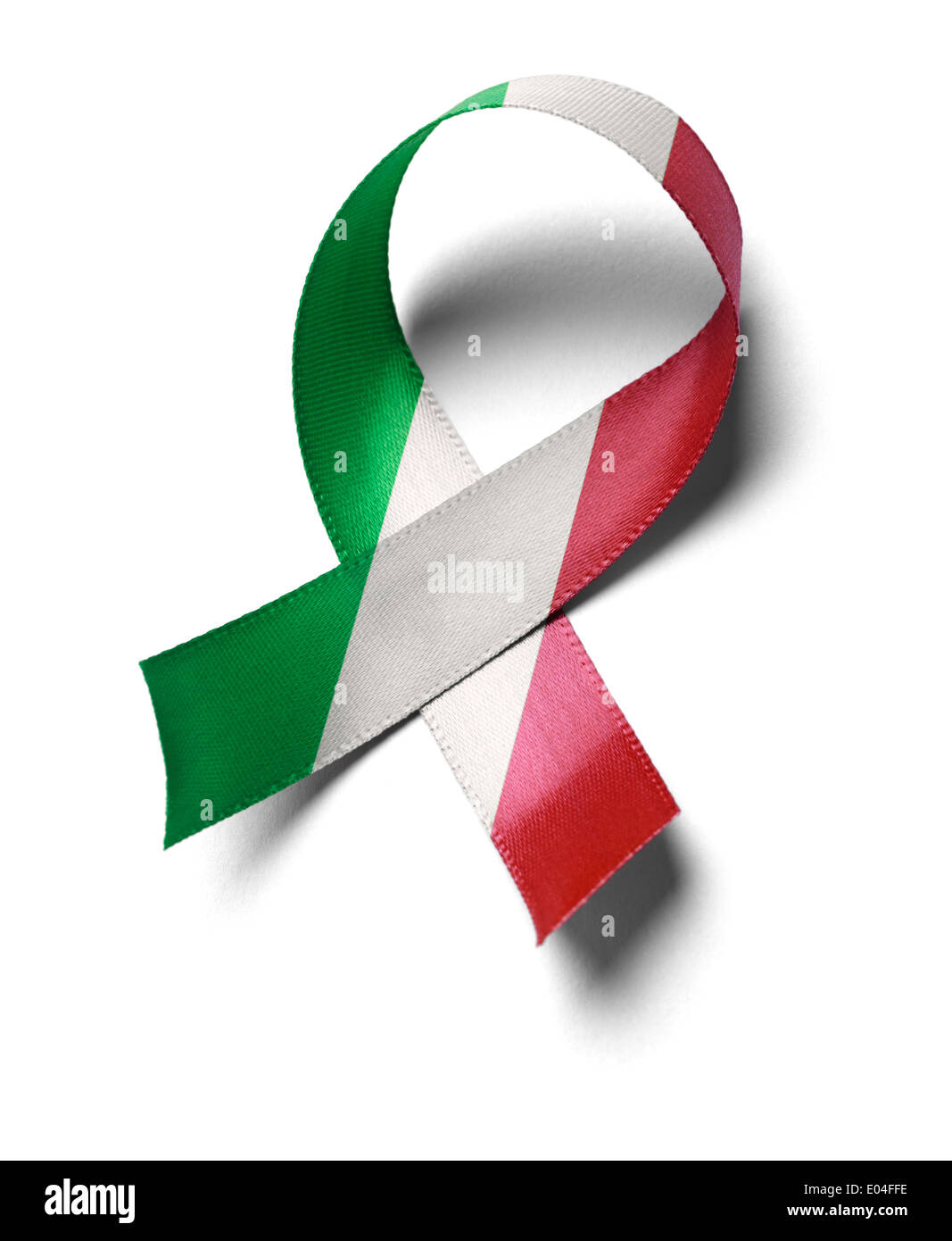 Support für Mexiko Flagge Farben Band isolierten auf weißen Hintergrund. Stockfoto