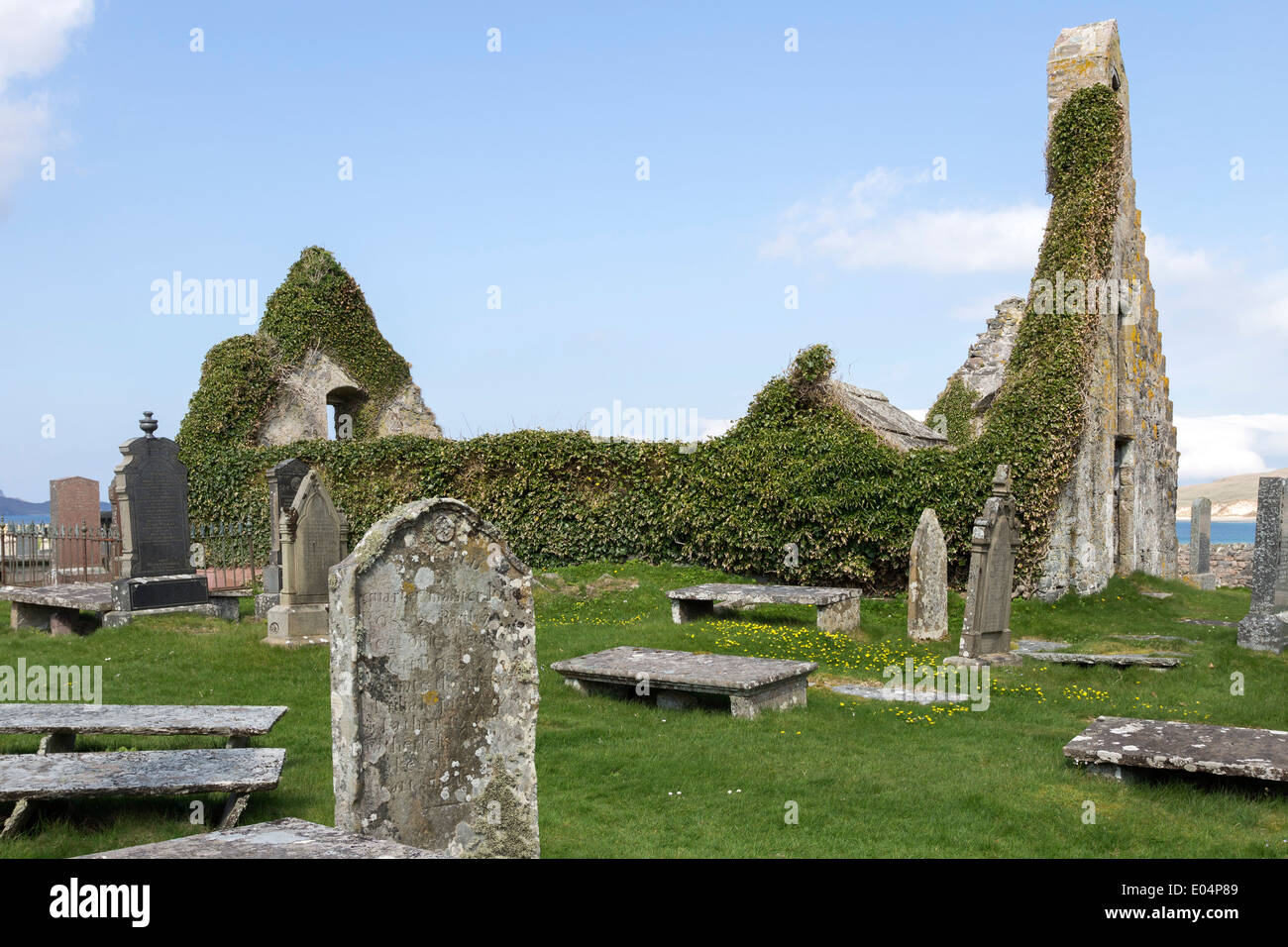 Balnakeil alte Kirche und Friedhof Durness Schottland Stockfoto