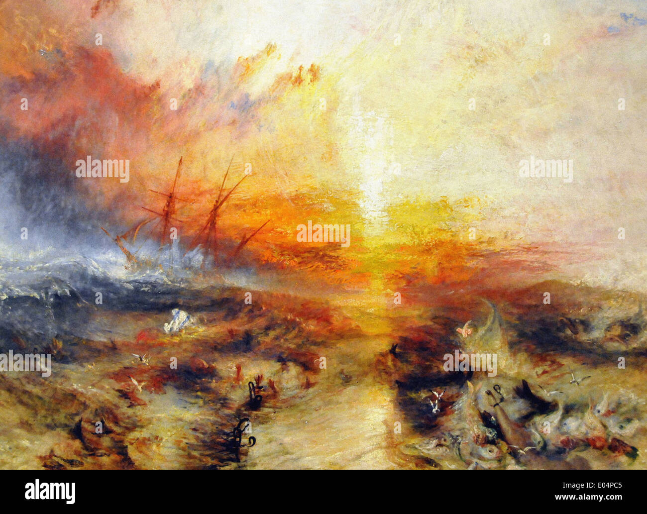 Joseph Mallord William Turner Sklavenschiff Sklavenhandlern Uber Bord Zu Werfen Die Toten Und Sterbenden Taifun Kommen Auf Stockfotografie Alamy