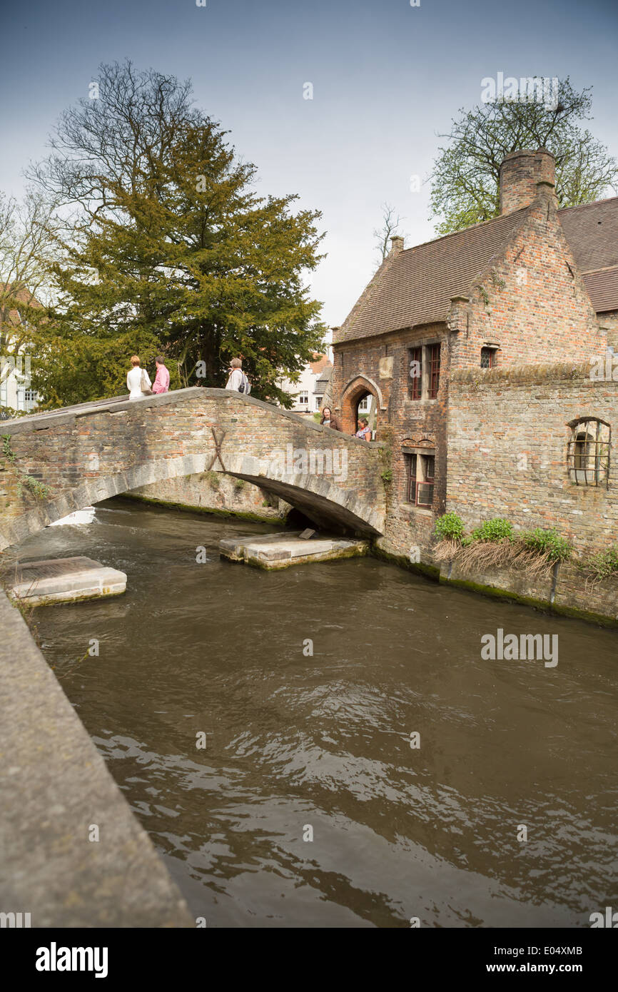 Bonifacius Brücke und Kanal in Brügge Stockfoto