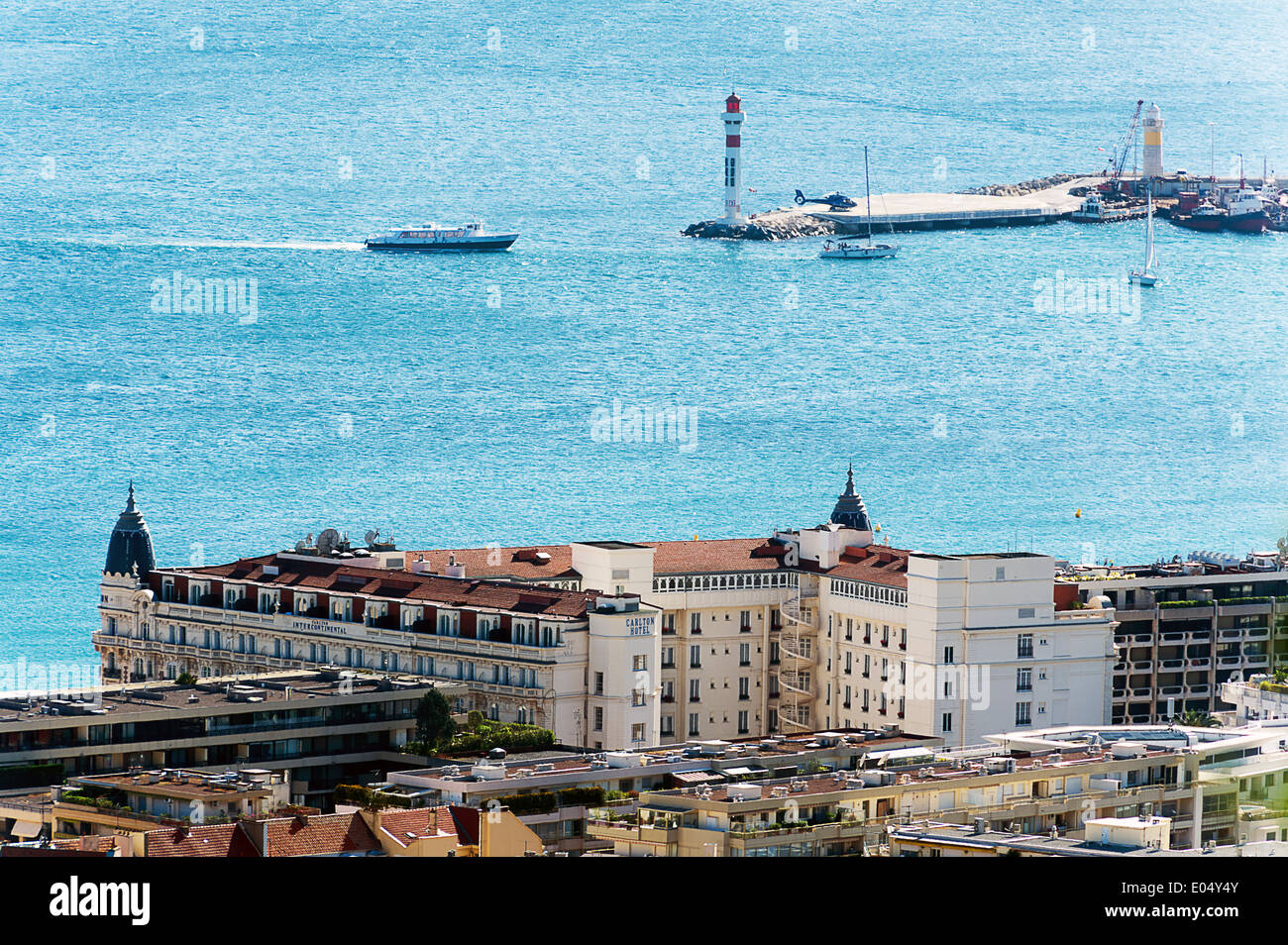 Europa, Frankreich, Alpes-Maritimes Cannes. Carlton Palasthotel, Sicht nach hinten. Stockfoto