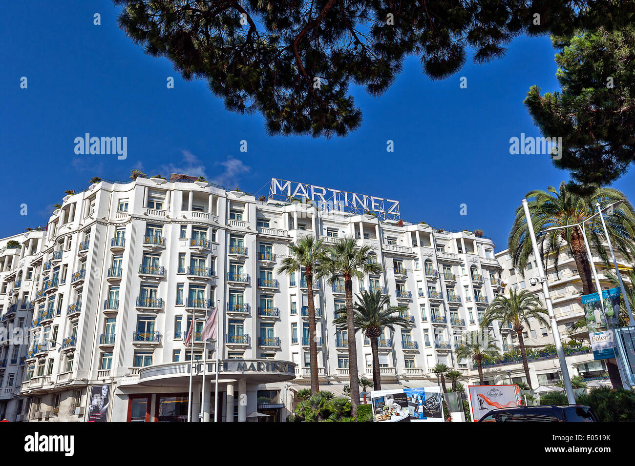 Europa, Frankreich, Alpes-Maritimes Cannes. Martinez-Palast-Hotel. Stockfoto