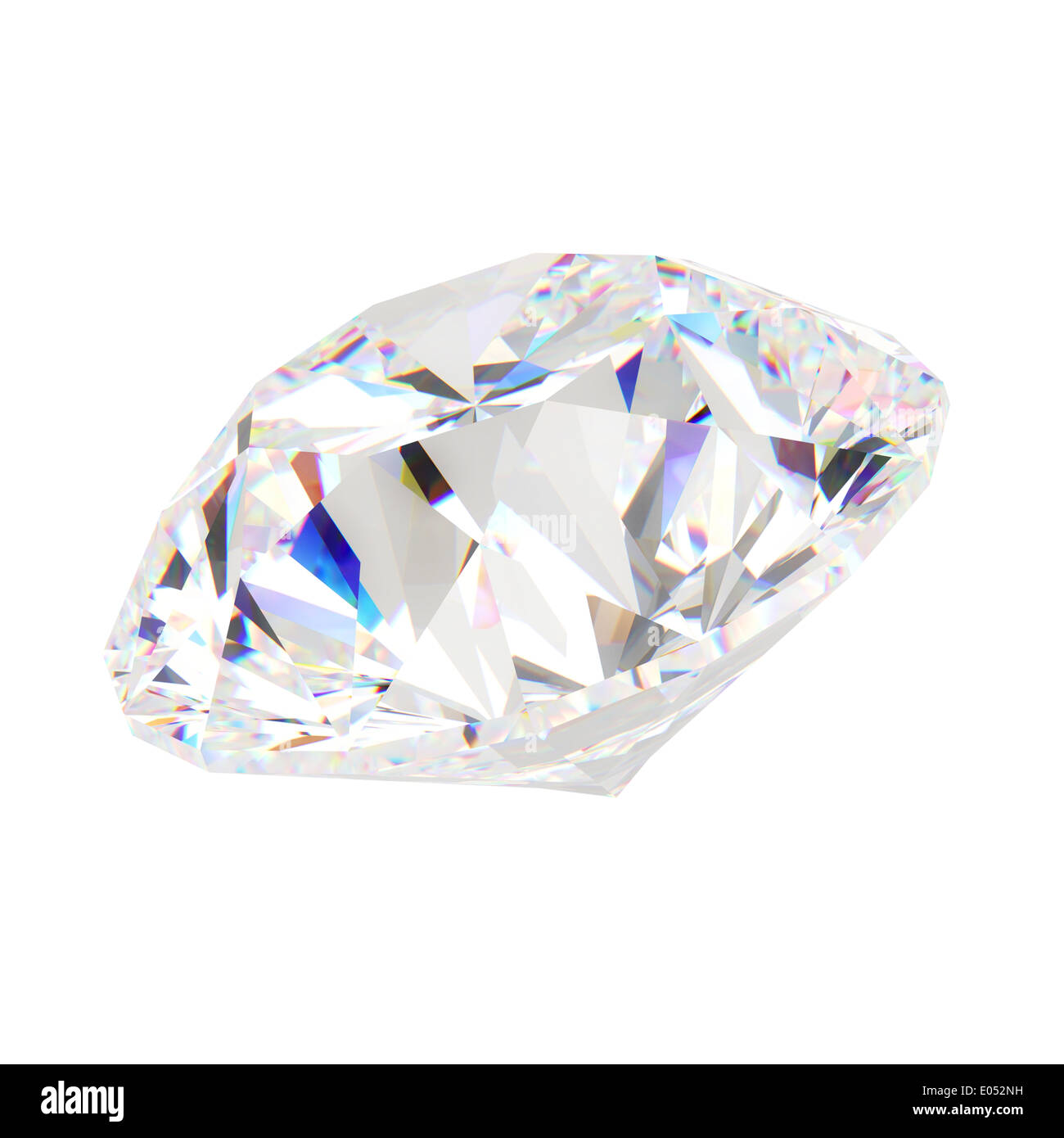Diamant isoliert auf weißem Hintergrund Stockfoto