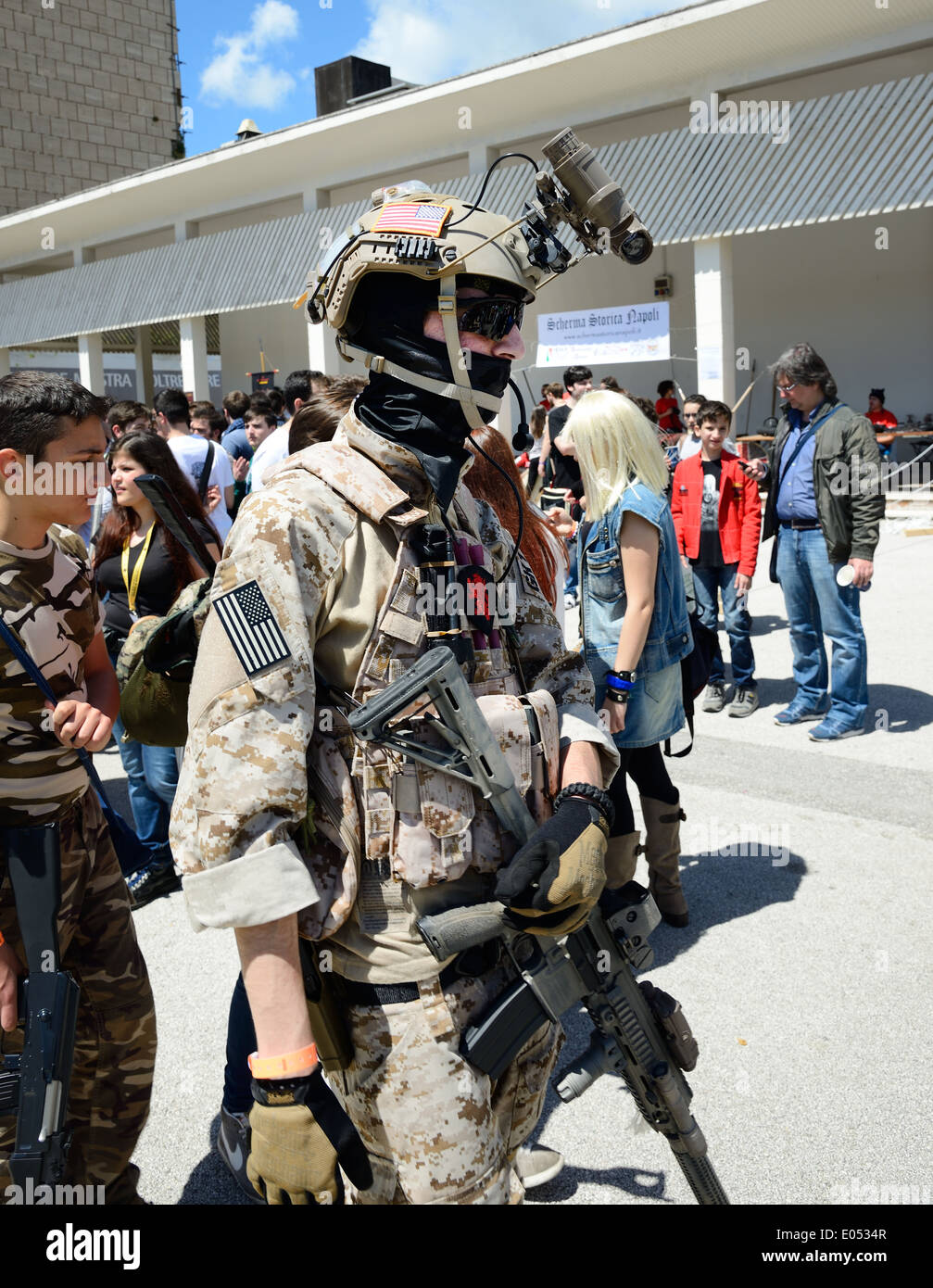 Neapel, Italien - 1.Mai: für die XVIedition der internationalen Cartoon Comicon erfüllen Sie alle Liebhaber von Comics, Manga und cosplay Stockfoto