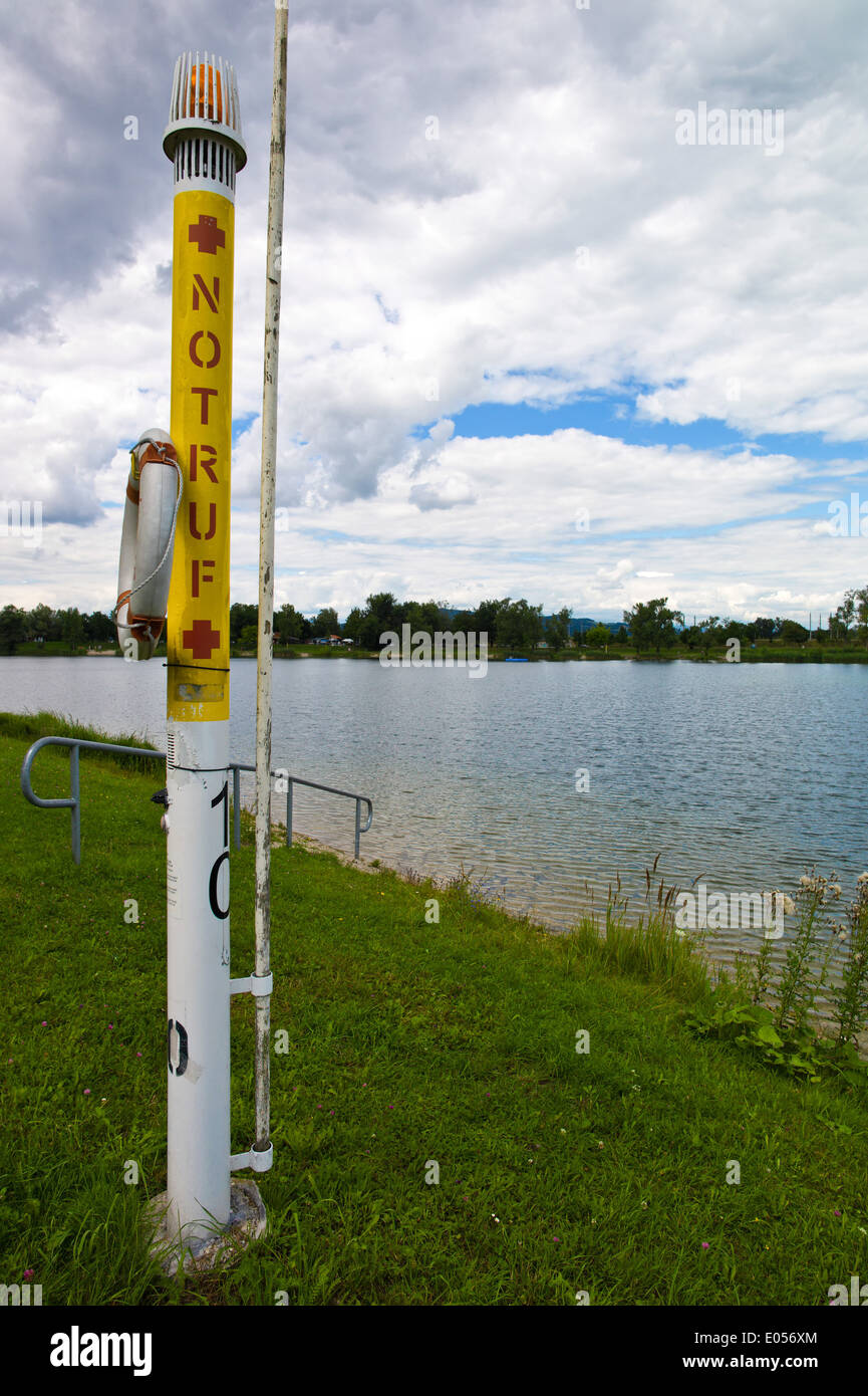 Die Pichlingersee (Badesee) in der Nähe von Linz, Upper Austria., Der Pichlingersee (Baden) in der Naehe von Linz, Oberoesterreich. Stockfoto