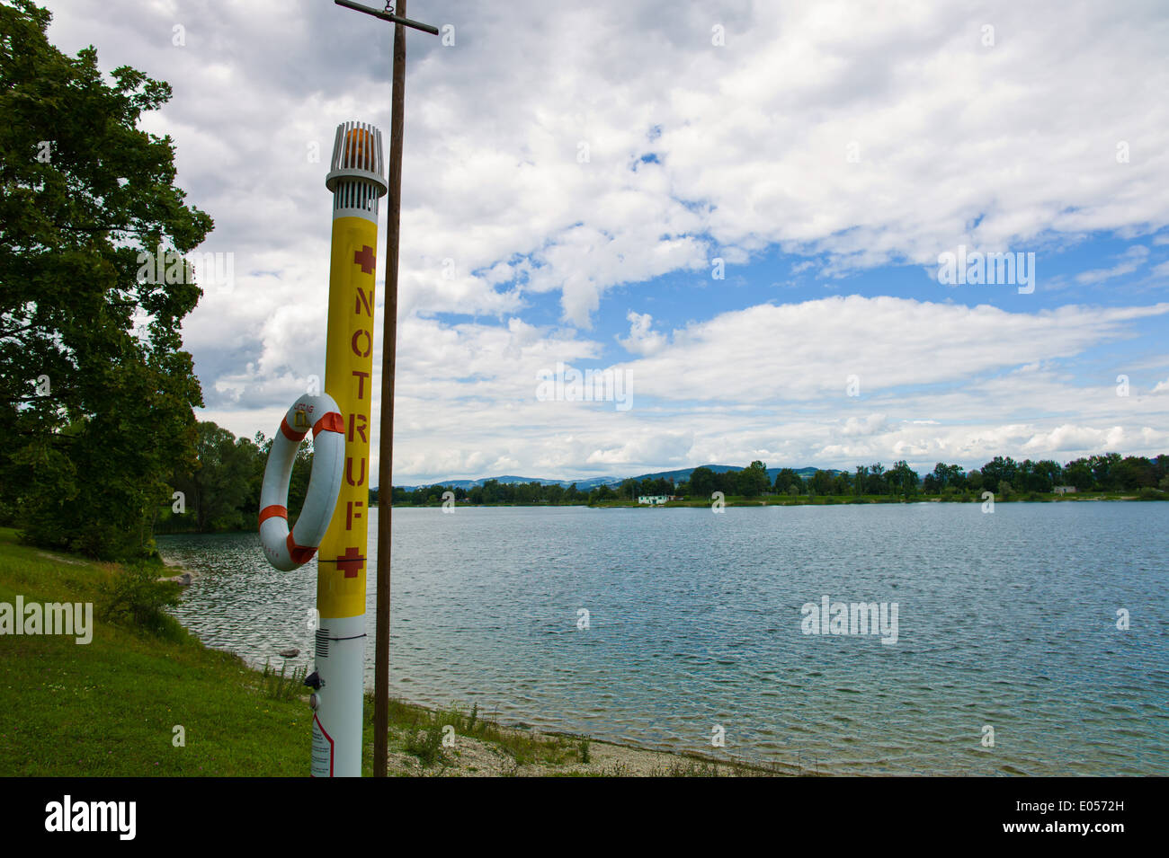 Die Pichlingersee (Badesee) in der Nähe von Linz, Upper Austria., Der Pichlingersee (Baden) in der Naehe von Linz, Oberoesterreich. Stockfoto