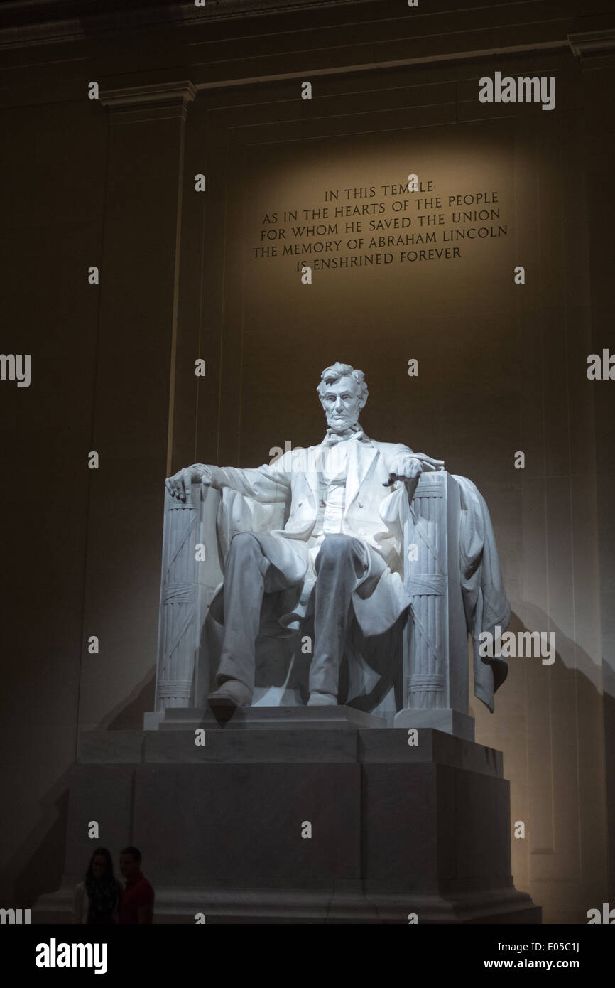 Abraham Lincoln Memorial in Washington D.C. Stockfoto