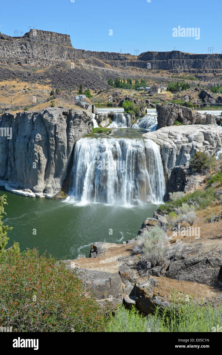 Schöne Shoshone Falls in Idaho, USA Stockfoto