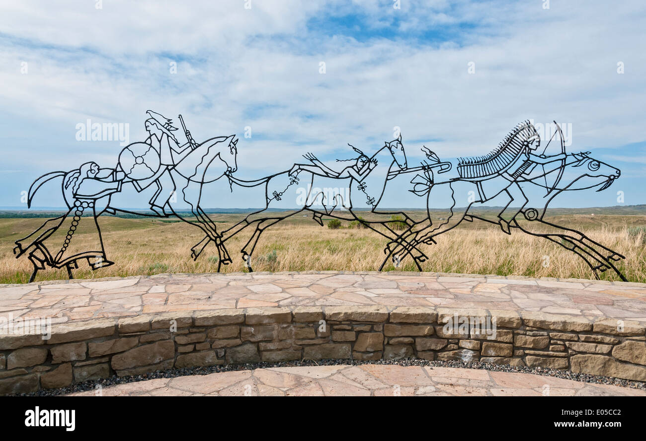 Montana, Little Bighorn Battlefield National Monument, indisches Denkmal Stockfoto