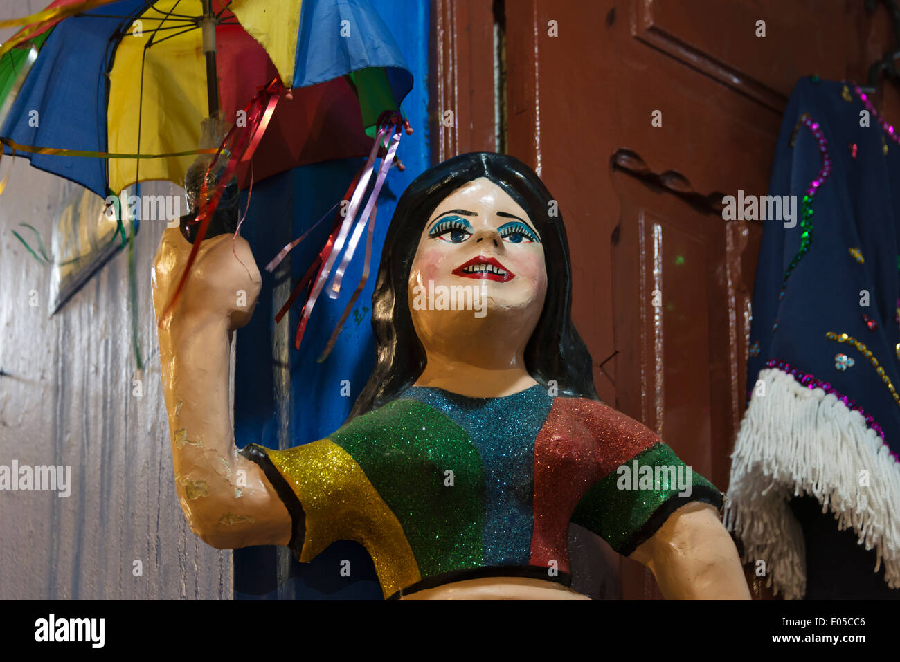Statue in der Innenstadt von während Karneval, Recife, Bundesstaat Pernambuco, Brasilien Stockfoto