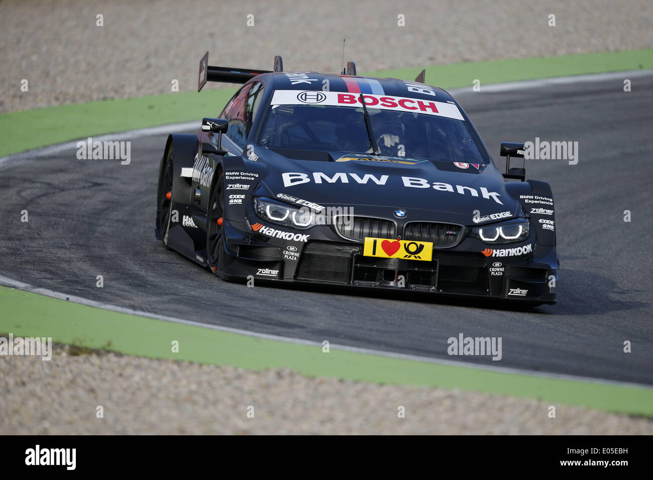 Hockenheim, Deutschland. 2. Mai 2014. BRUNO SPENGLER aus Kanada und BMW Team Schnitzer treibt seine BMW M4 DTM während der Roll-out Session der DTM Deutsche Tourenwagen Meisterschaft 2014 Runde 1 auf dem Hockenheimring in Hockenheim, Deutschland. © James Gasperotti/ZUMA Wire/ZUMAPRESS.com/Alamy Live-Nachrichten Stockfoto