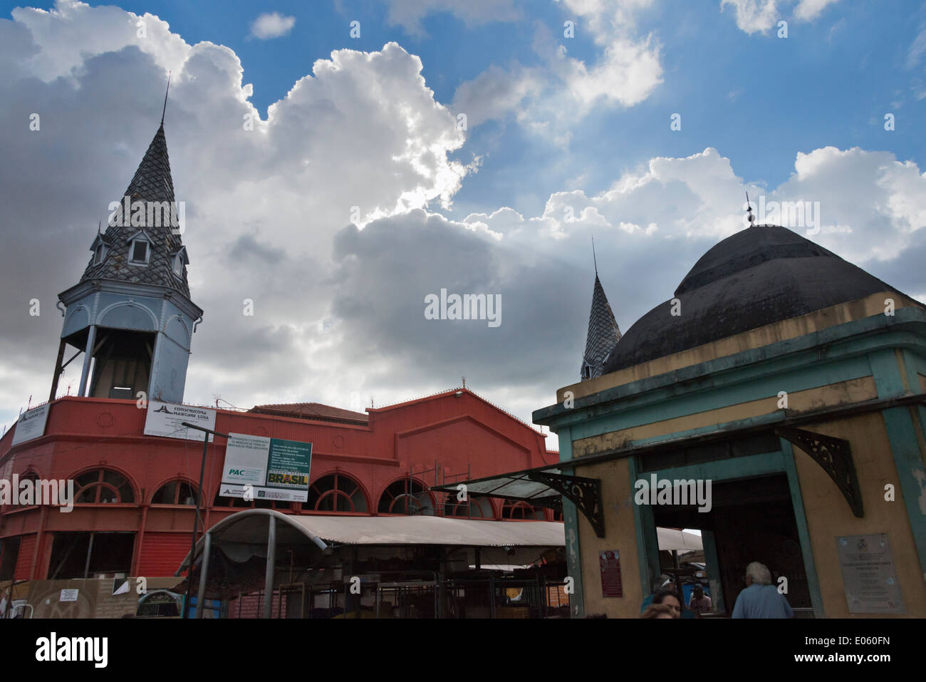 Gebäude in Cidade Velha (Altstadt), Belem, Bundesstaat Para, Brasilien Stockfoto