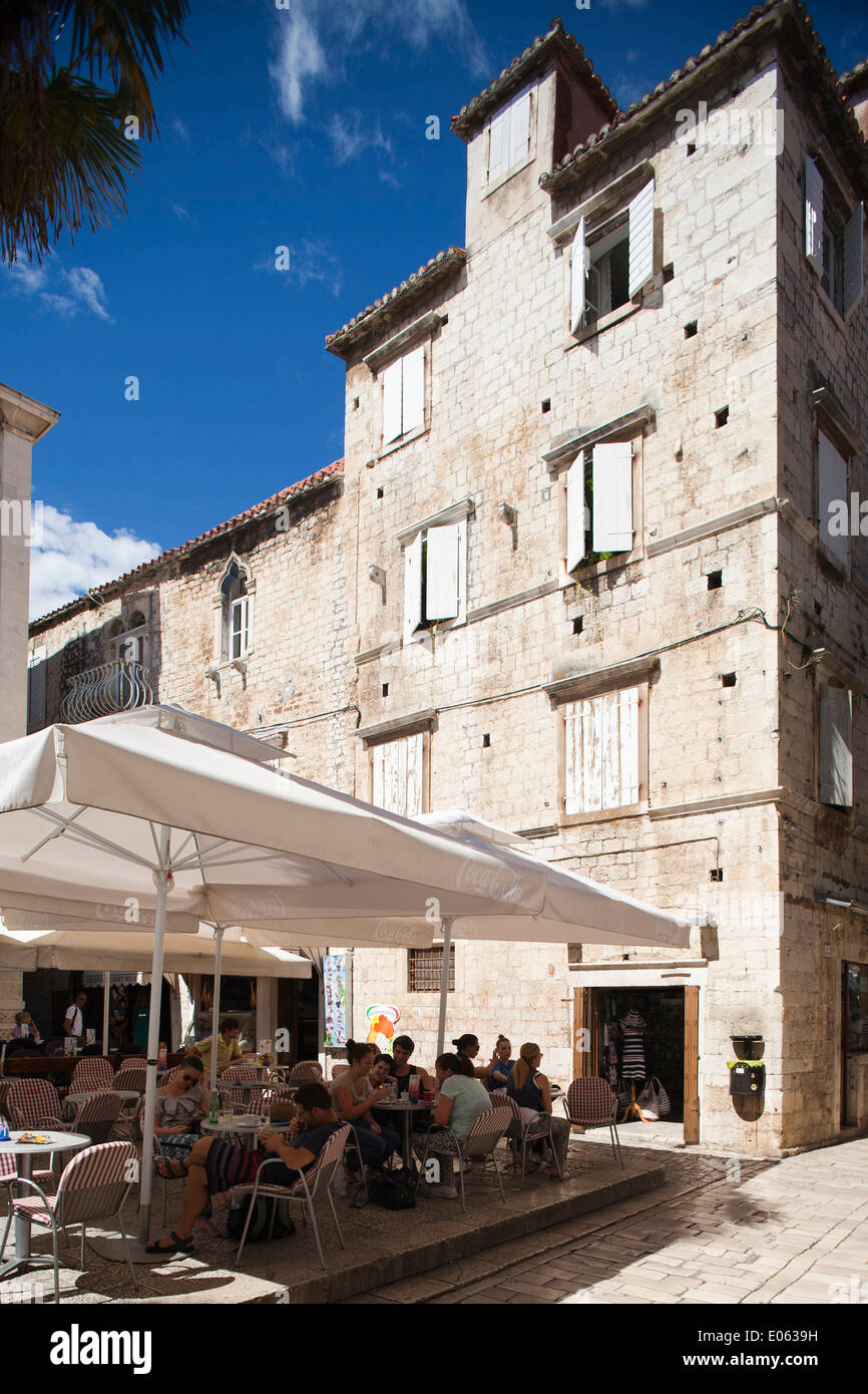 Altstadt, Trogir, Dalmatien, Kroatien, Europa Stockfoto
