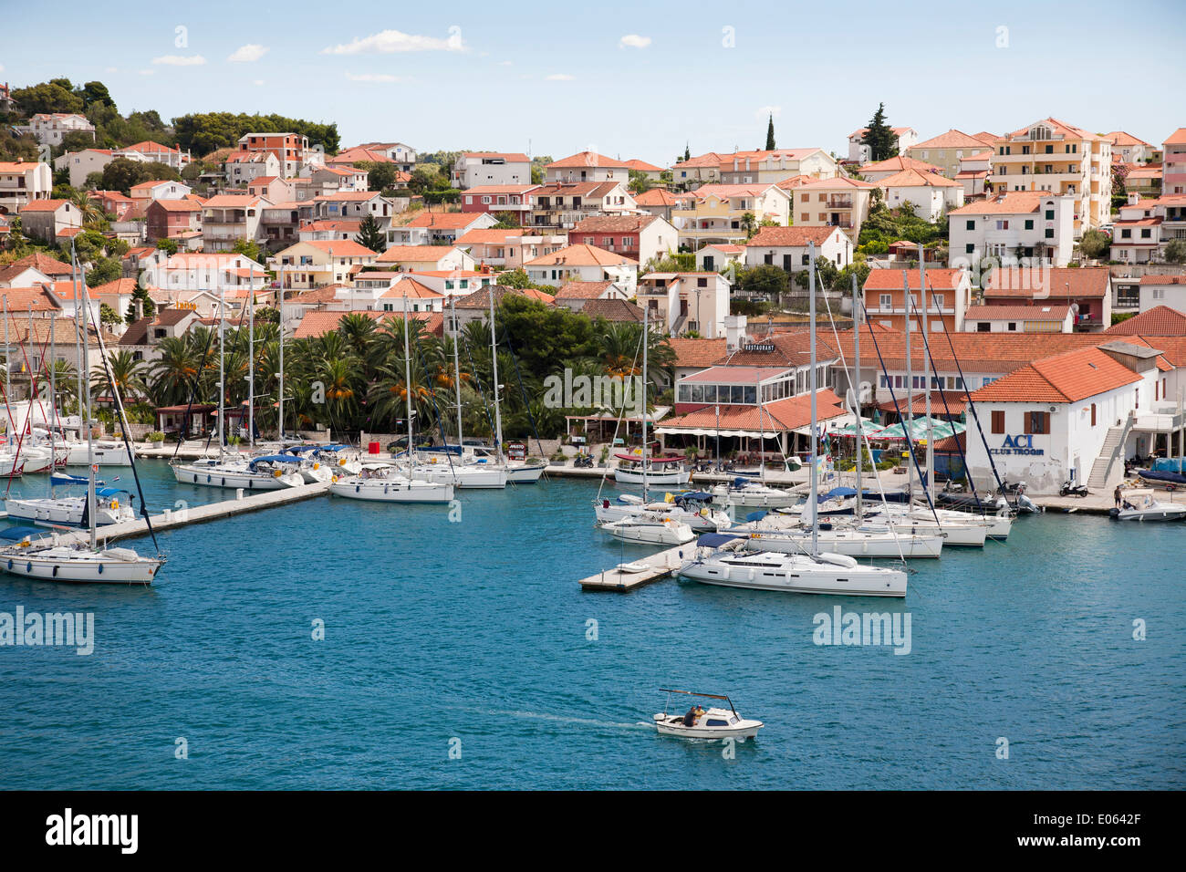 Panorama vom Camerlengo Festung, Trogir, Dalmatien, Kroatien, Europa Stockfoto