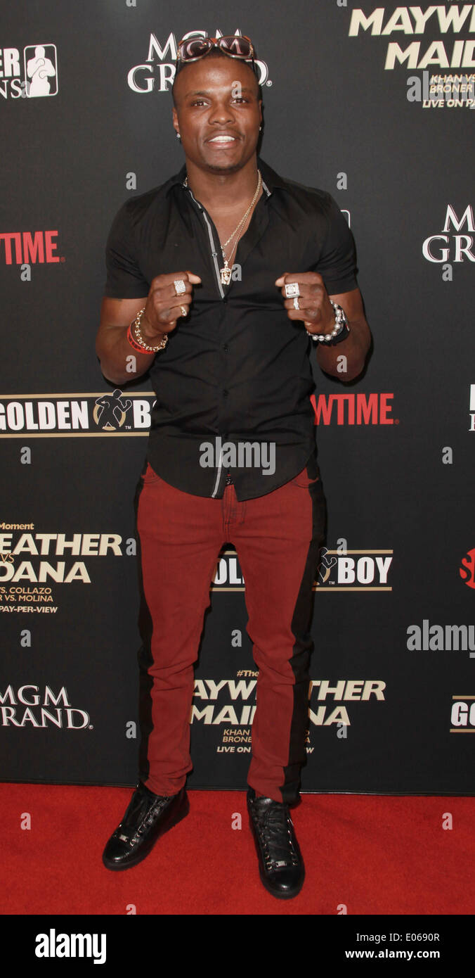 Las Vegas, Nevada, USA. 3. Mai 2014. Boxer Kid Chocolate besucht die VIP Pre-Kampf-Party für '' Moment: Mayweather Vs Maidana'' am 3. Mai 2014 im MGM Grand Garden Arena in Las Vegas, Nevada-Credit: Marcel Thomas/ZUMAPRESS.com/Alamy Live News Stockfoto