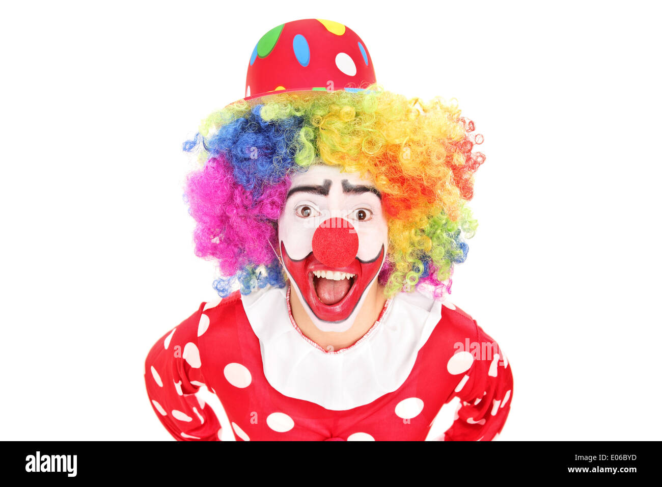 Lustige männliche clown Stockfoto