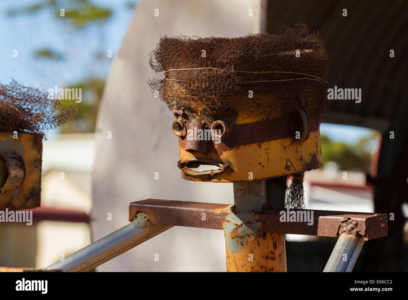 Skulpturen aus Schrott in Hyden Westaustralien Stockfoto