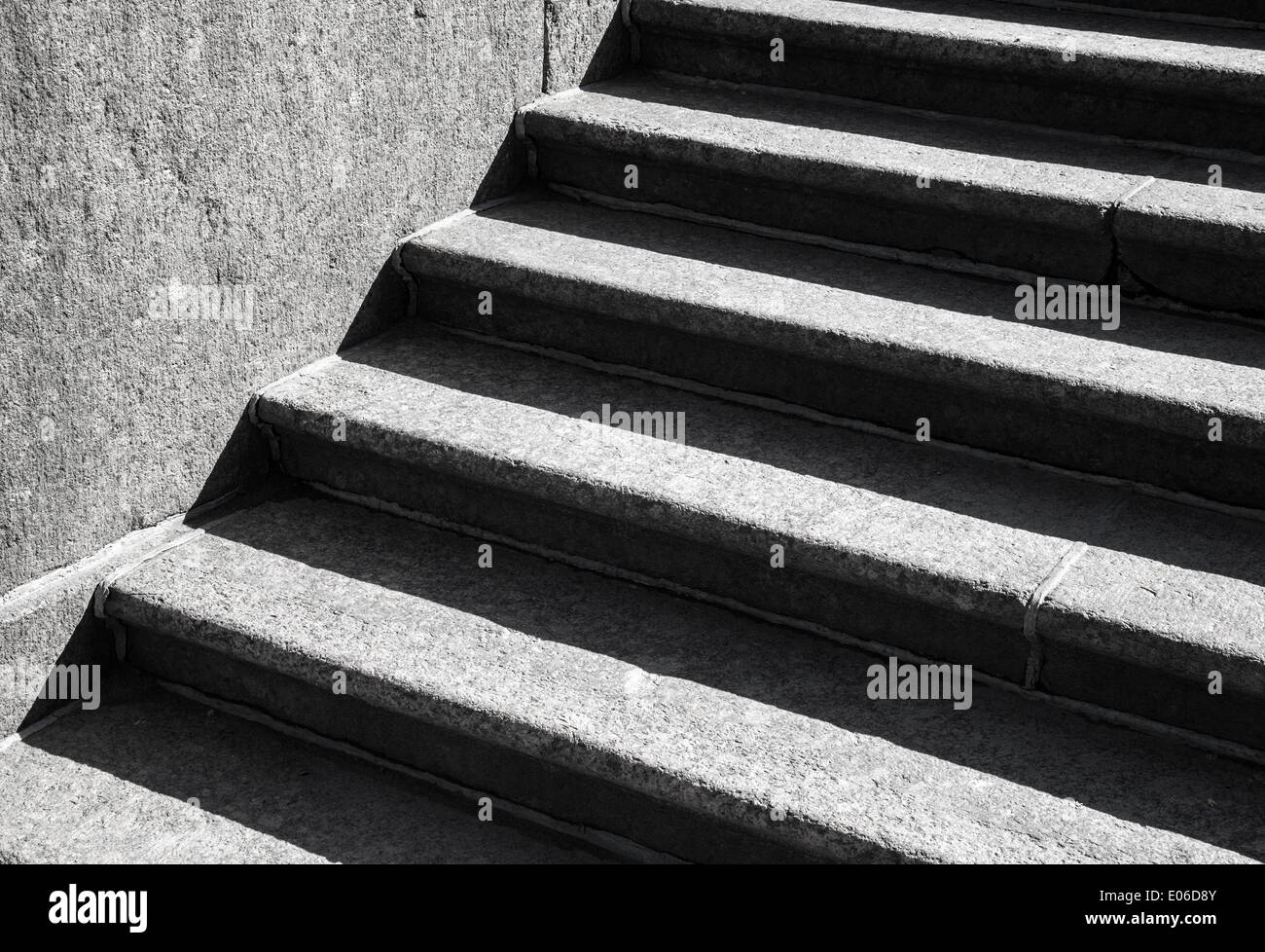 Abstrakt Architektur Hintergrund mit Steintreppe und Schatten Stockfoto