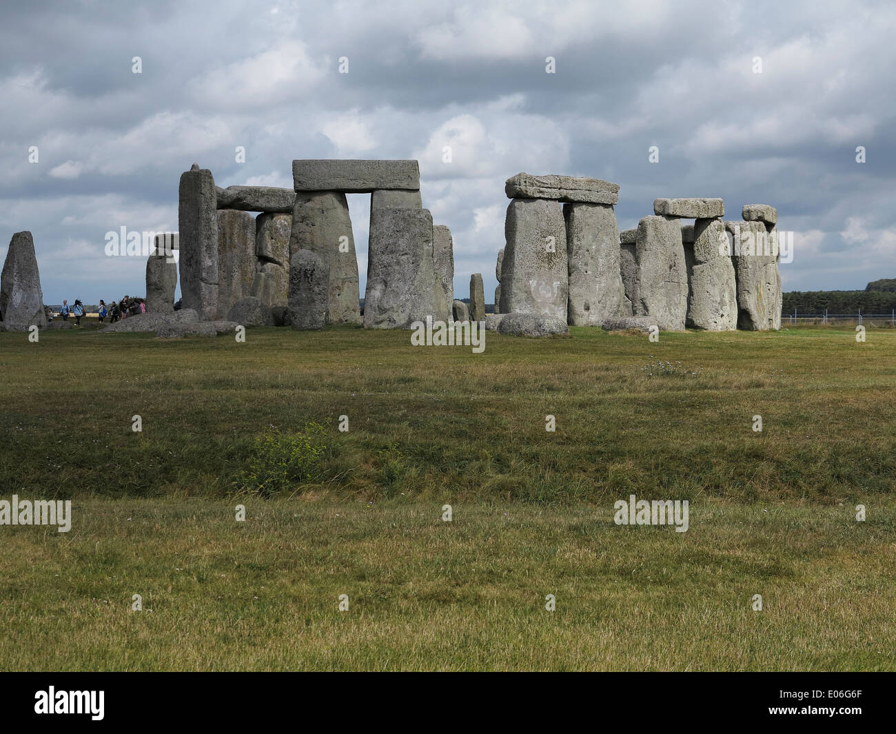 Stonehenge Teilansicht Pfosten und Lintel berühmte englische