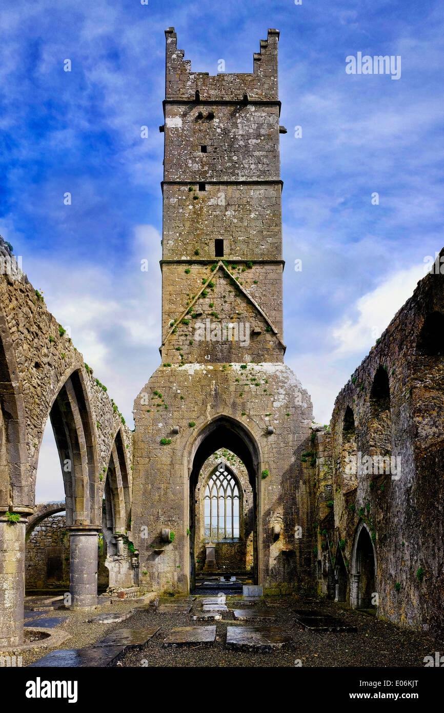 Claregalway Kloster Claregalway, County Galway, Irland Stockfoto