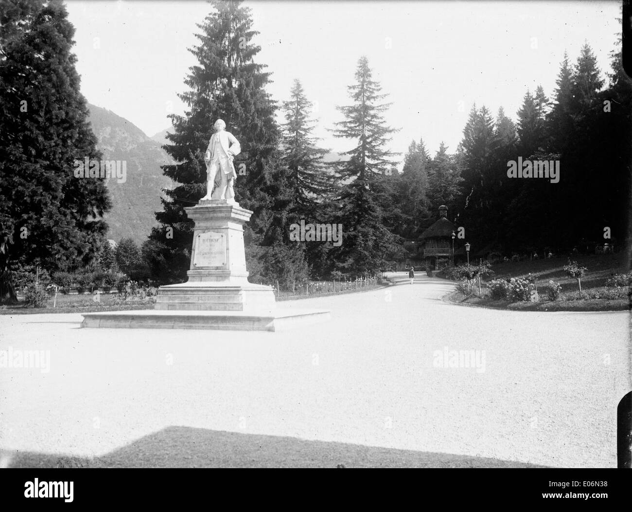 Statue de d'Etigny, Luchon, 14 Août 1908 Stockfoto