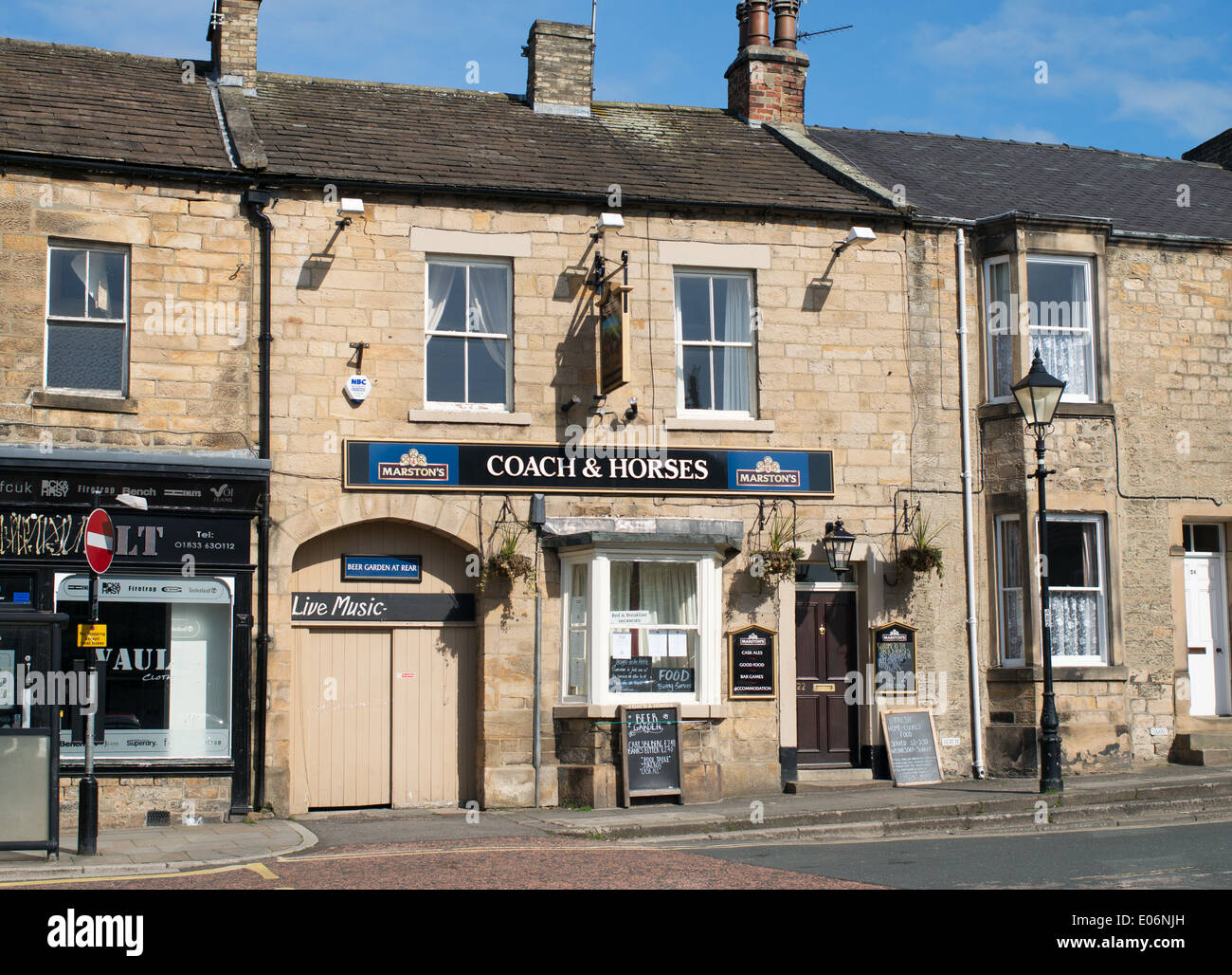 Coach und Pferde Inn Barnard Castle-Nord-Ost England UK Stockfoto