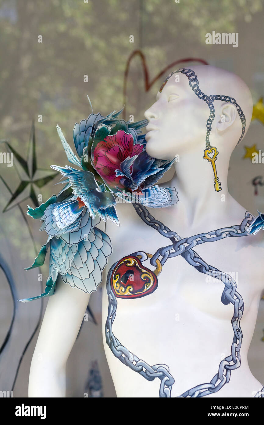 Mannequin Schaufenster Stockfoto